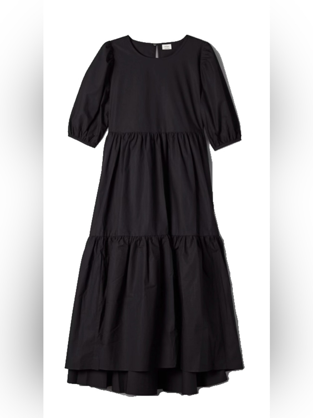 ARITZIA Wilfred Rengo, short-sleeve cotton poplin dress | Black | med.